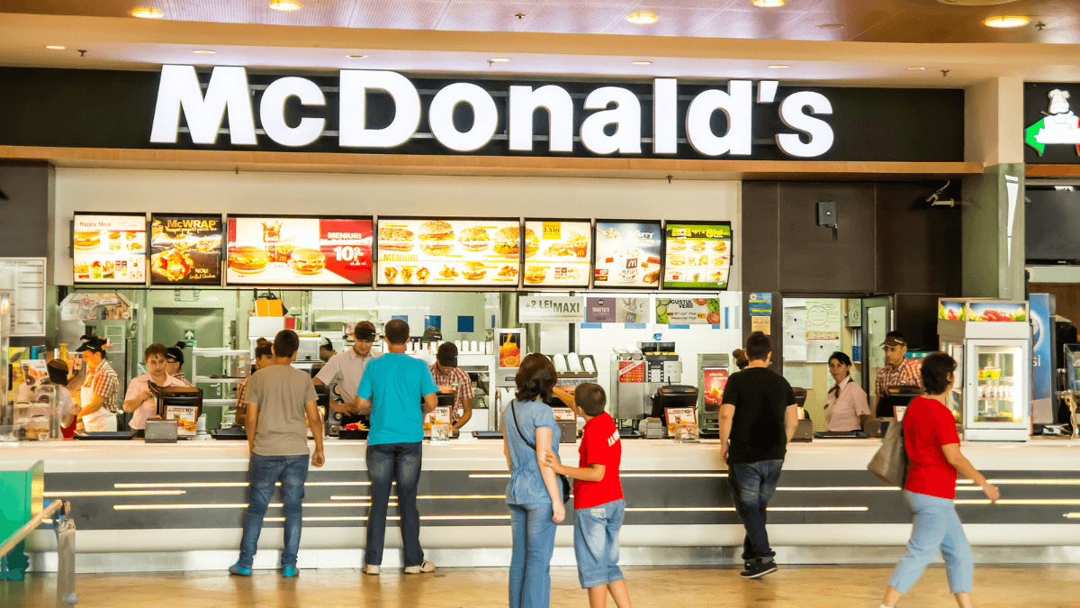 People Ordering Fast Food at McDonalds
