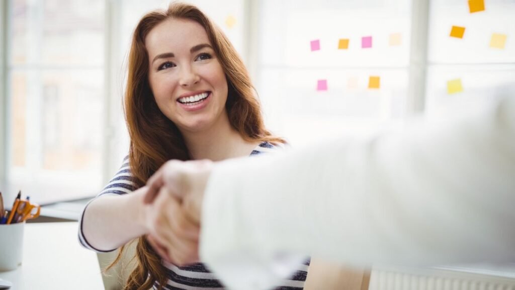 Woman Doing A Handshake Shaking Hands MSN