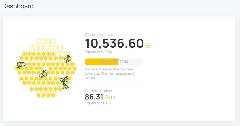 Honeygain Review - Dashboard