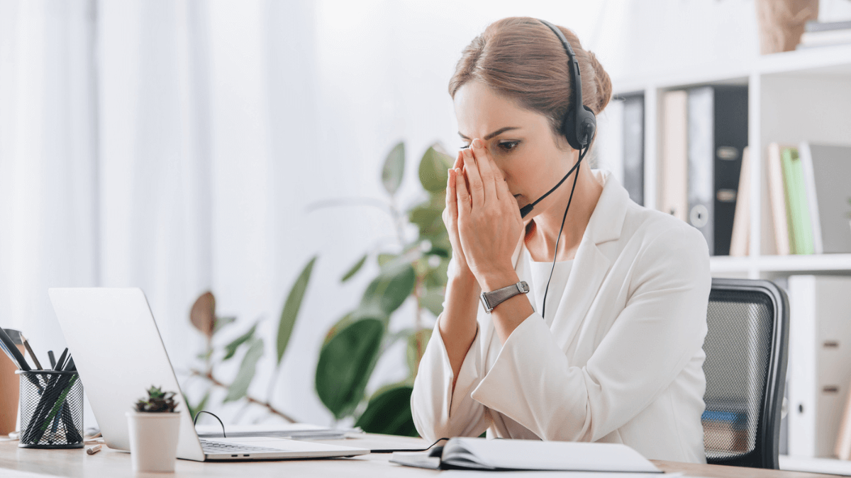 Woman Desk Thinking MSN